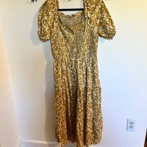 Smocked Floral Old Navy Tiered Swing Dress